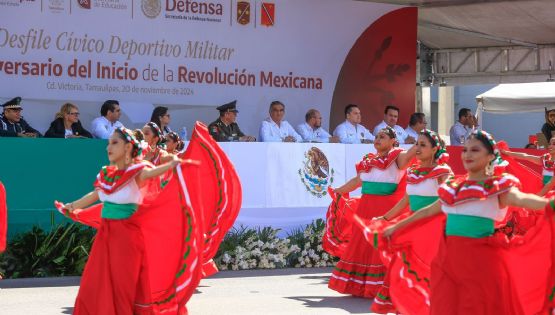 Américo Villarreal encabeza Desfile por el 114 Aniversario del Inicio de la Revolución Mexicana