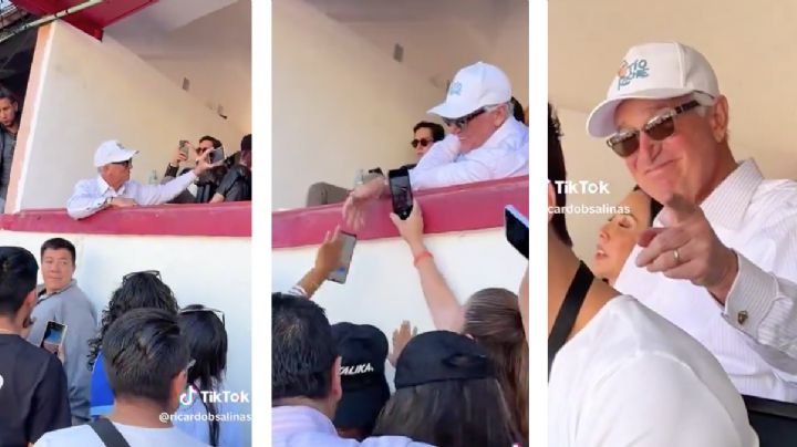 Ricardo Salinas Pliego ‘tira’ celular de una joven después de una selfie | VIDEO