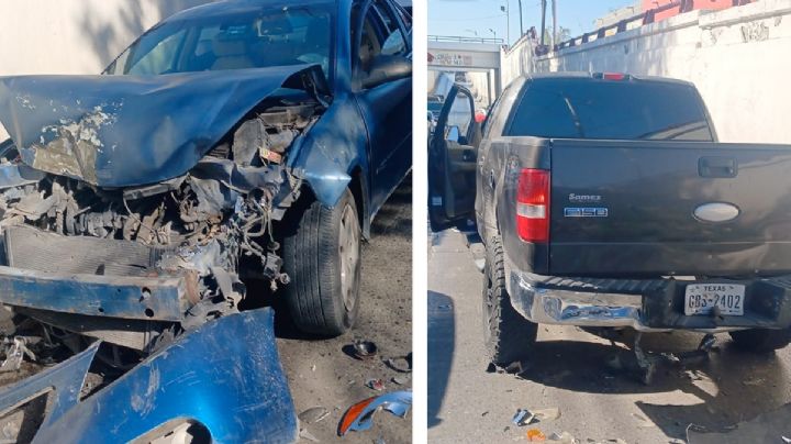 Jovencito provoca choque múltiple en el desnivel Anáhuac por conducir salvajemente