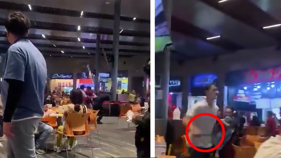 El agresor alcanzó a huir con el cuchillo en la mano.