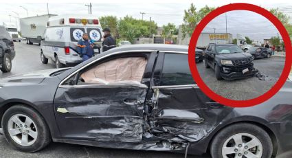 Camioneta y auto chocan brutalmente en la Carretera Aeropuerto; mujer quedó herida