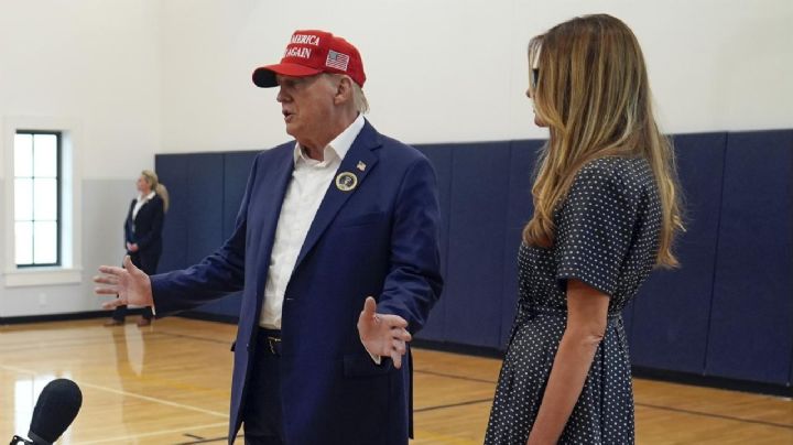 Elecciones Estados Unidos 2024: vota Donald Trump en Florida; fue acompañado por Melania