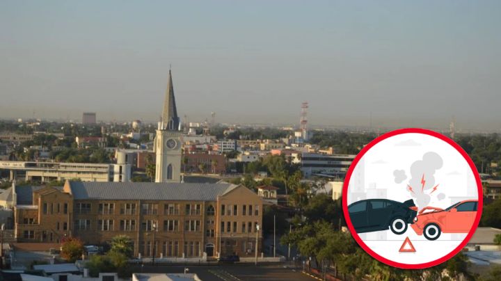 Joven provoca choque el centro histórico de Laredo; huye del lugar, pero es arrestado minutos después