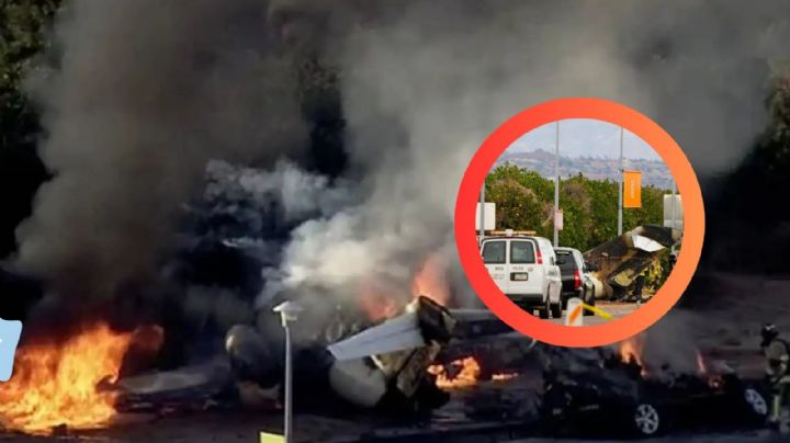 Avión privado se estrella mientras despegaba y cae sobre un auto; hay 5 muertos | VIDEO