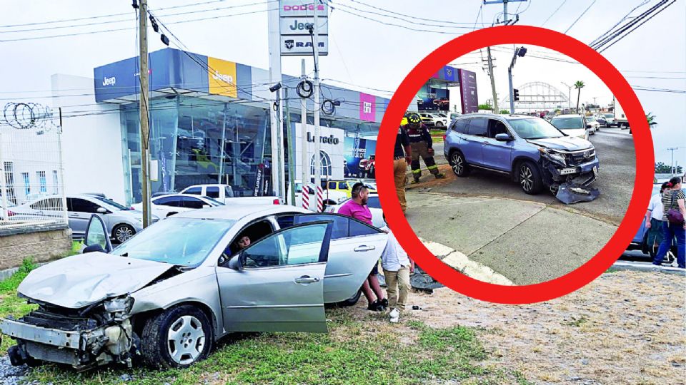 Los vehículos sufrieron daños considerables tras el accidente