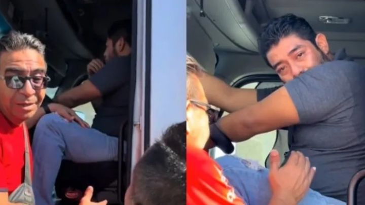 Trailero llora por tumbar postes de luz: 'me preocupa mi trabajo, he batallado mucho' | VIDEO