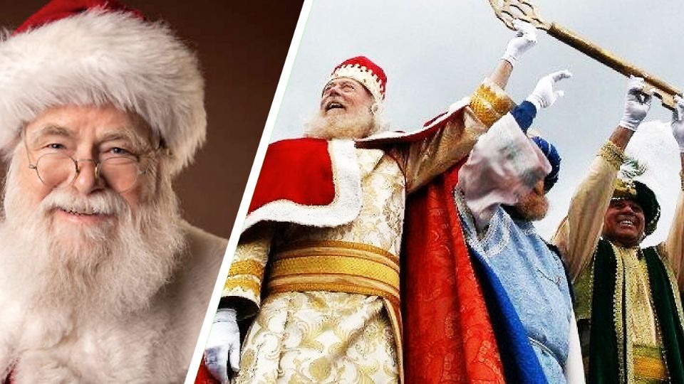 Santa Claus y los Reyes Magos, figuras míticas de la Navidad.