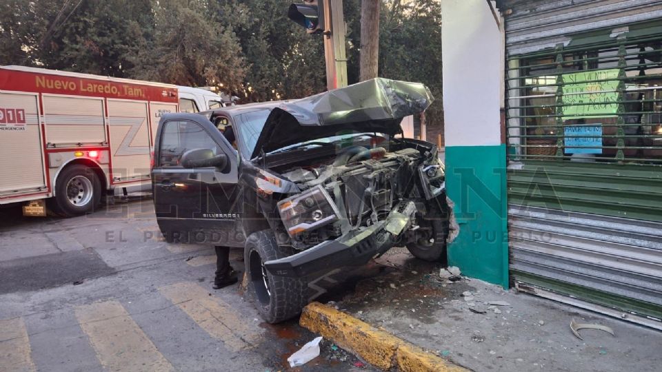 Accidente en el centro de Nuevo Laredo