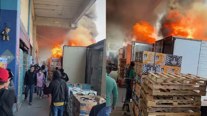Alarma en la Central de Abasto en la CDMX: tráiler se incendia en el mercado