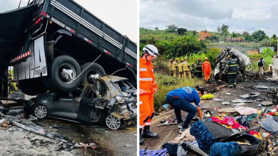 Una falla en uno de los neumáticos causó este lamentable accidente, en el que las víctimas mortales no pudieron salir a tiempo de las llamas del autobús incinerado