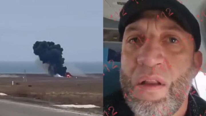 Sobreviviente captura el momento previo al accidente de avión en Kazajistán | VIDEO