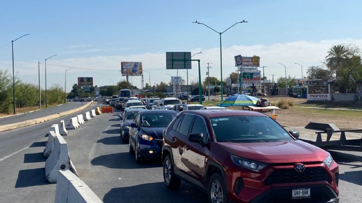 Largas filas en el Puente Internacional II; paisanos regresan a Estados Unidos tras Navidad