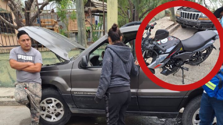 Pareja es embestida brutalmente por camioneta en la colonia Bertha del Avellano; iban en moto