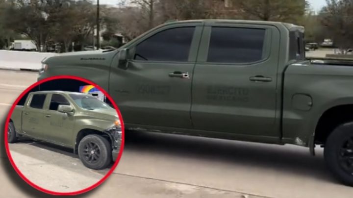 Reaparece camioneta que fue subastada en Texas; tiene leyenda del Ejército Mexicano