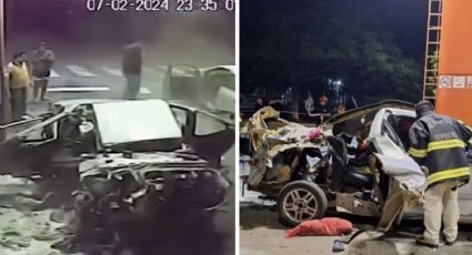 Momento exacto en que auto explota en gasolinera y revela contenido ilegal en su cajuela | VIDEO