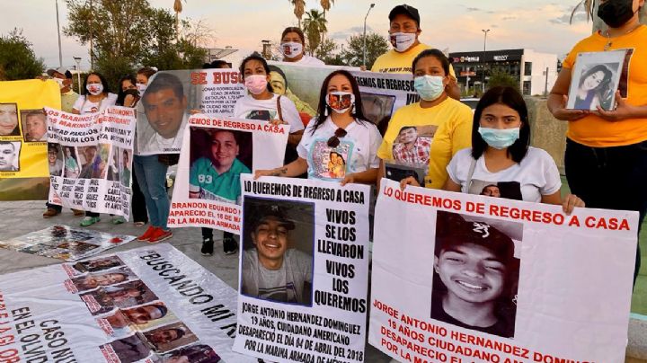 Familiares de personas desaparecidas y ejecutadas por Marinos en 2018 en Nuevo Laredo llegan a CDMX