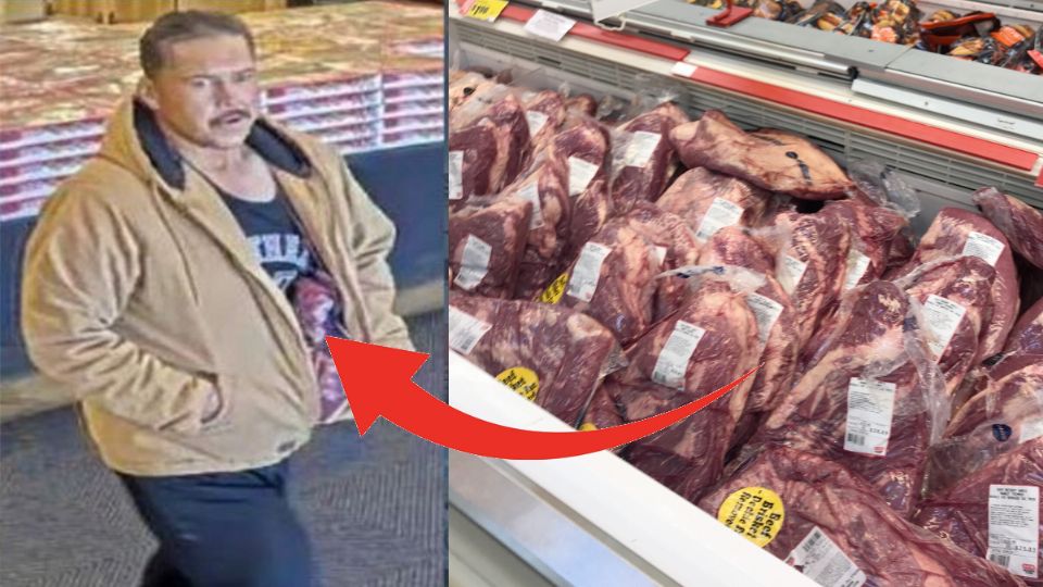 Hombre es captado robando en un HEB de Laredo, Texas