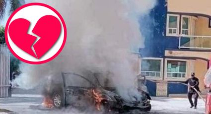 San Valentín: Auto de enamorados se incendia antes de entrar a motel | VIDEO