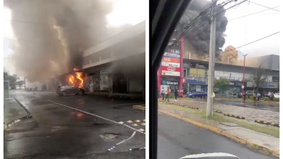 Fuego consume local en San Pedro.