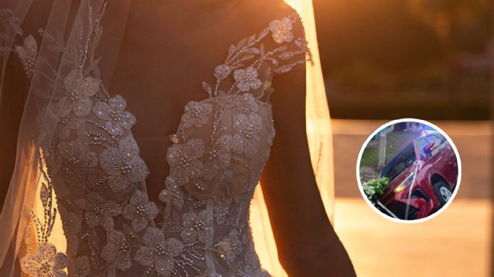 Novia sufre accidente, auto cae en zanja cuando se dirigía a su boda; ¿llegó a la iglesia?