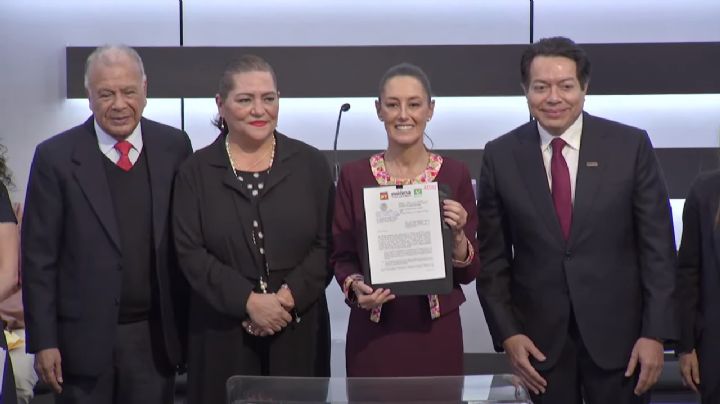 Sheinbaum oficializa su candidatura a la presidencia; se registra ante el INE