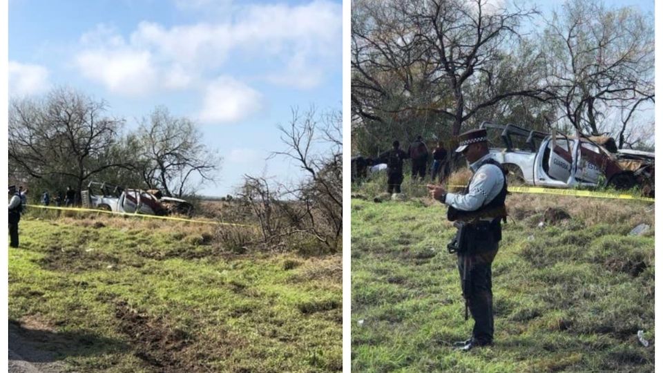 Mueren 2 elementos de la Guardia Estatal tras volcadura en carretera Reynosa.