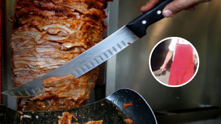 Taquero se vuelve loco y amenaza con machete a mujer I VIDEO