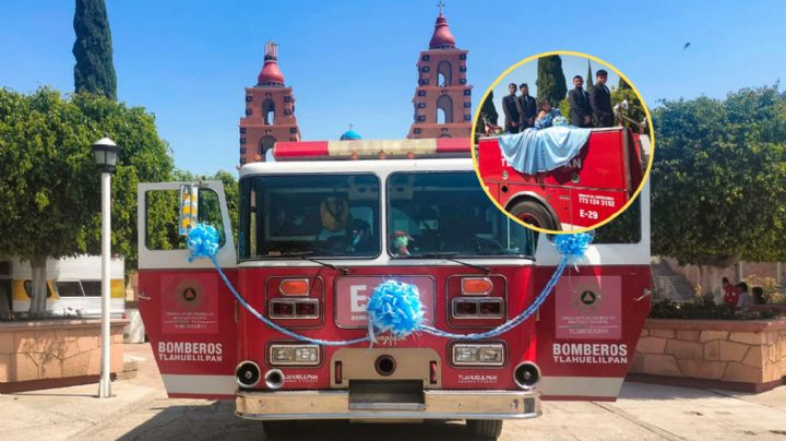 Joven dedica sus XV años a su papá bombero y posa junto a un camión de emergencias | FOTOS