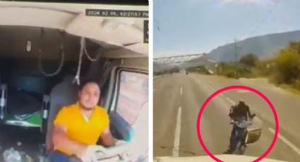 Trailero atropella a motociclista que conducía en sentido contrario; no pudo esquivarlo | VIDEO