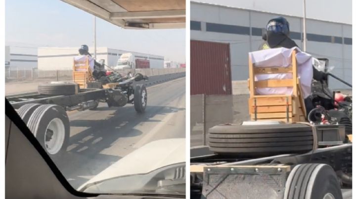 Captan a trailero conduciendo sin carrocería sobre libramiento  | VIDEO