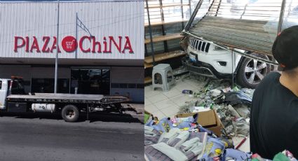 Nuevo Laredo: chino destroza entrada de su propia tienda | FOTOS