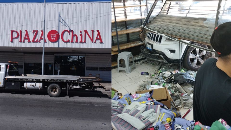 El propietario de tienda china en Nuevo Laredo se metió con su auto a negocio