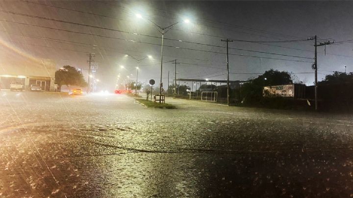 Tormenta eléctrica azota Nuevo Laredo; granizo cae en la ciudad