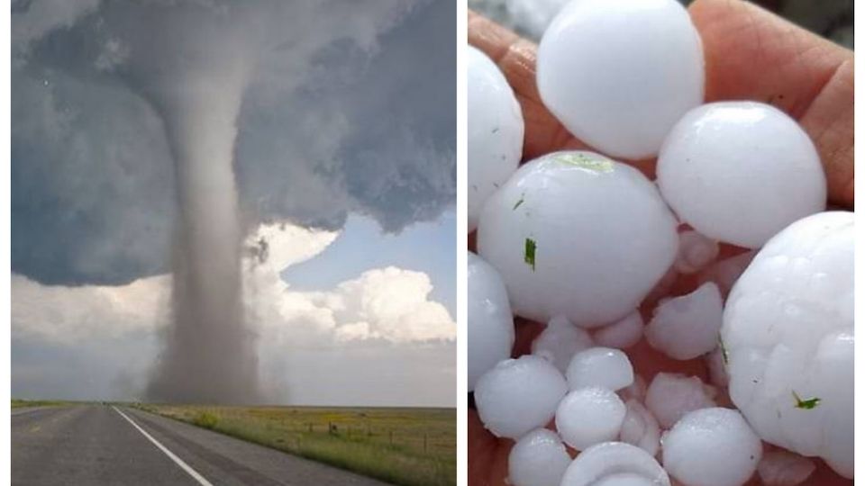 Granizo, posibles tornados y hasta bajas temperaturas, se registran en territorio mexicano.