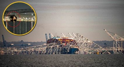 Momento exacto en que barco destruye puente vehicular en Baltimore | VIDEO