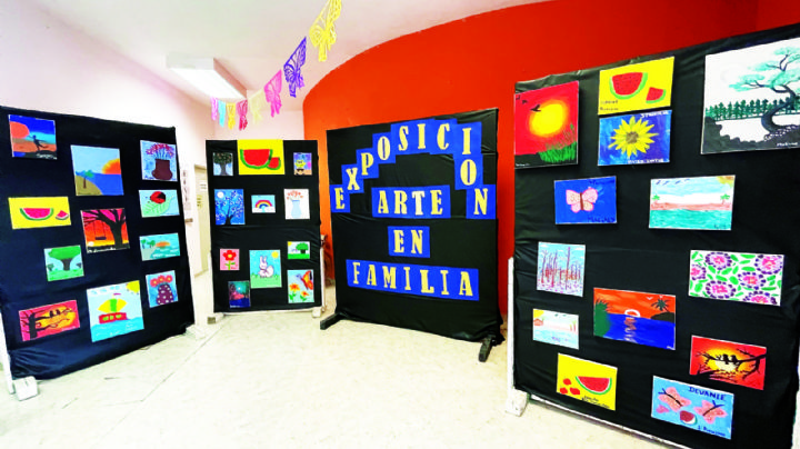 Exponen sus pinturas alumnos del CAM 46