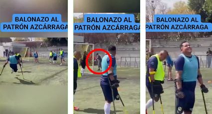 Jugador le pega balonazo en la panza a Emilio Azcárraga: 'te ví, te vi', amenazó | VIDEO