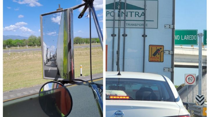 Atorón en autopista Monterrey-Laredo, ¿qué sucedió?