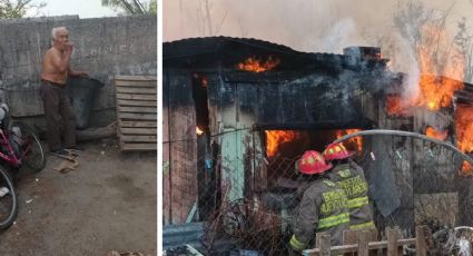 Abuelos pierden todo su patrimonio en incendio de la colonia San Rafael