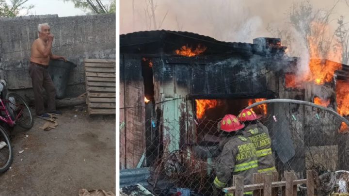 Abuelos pierden todo su patrimonio en incendio de la colonia San Rafael