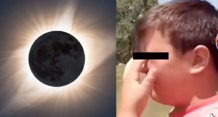 ‘Papi no puedo ver nada’: niño se quita los lentes para ver eclipse y esto pasó | VIDEO