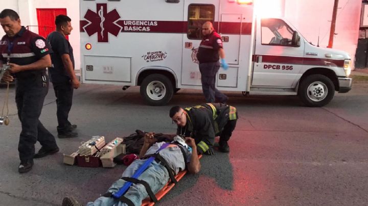 Atropellan a borracho en el Centro de Nuevo Laredo; sufrió lesiones severas