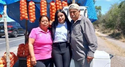 Tamaulipeca termina su carrera gracias a sus padres que venden naranjas