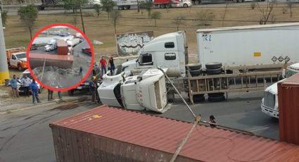 Espantoso choque múltiple en Carretera a Laredo deja seis heridos