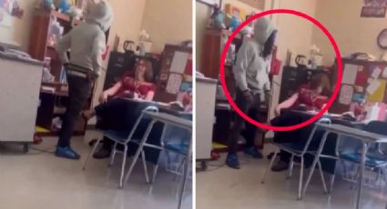 Alumno cachetea a su maestra frente a sus compañeros; no pudo hacer nada
