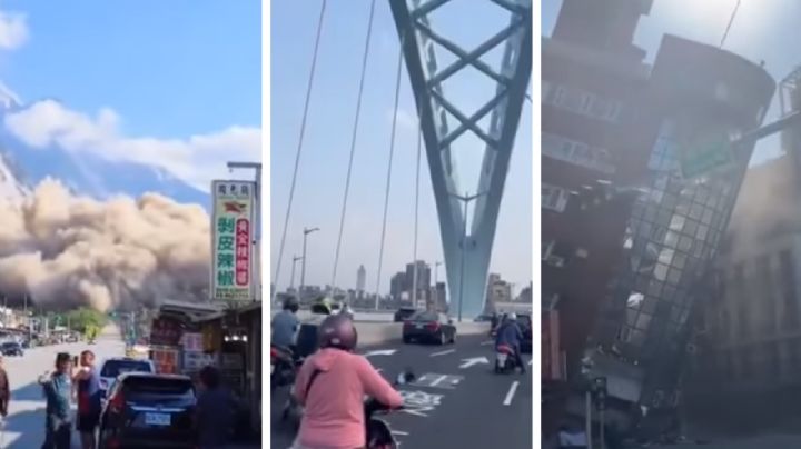 Momento exacto en que sismo de 7.4 grados sacude a Taiwán | VIDEOS