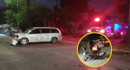 Motociclista sufre aparatoso accidente en la colonia Guerrero