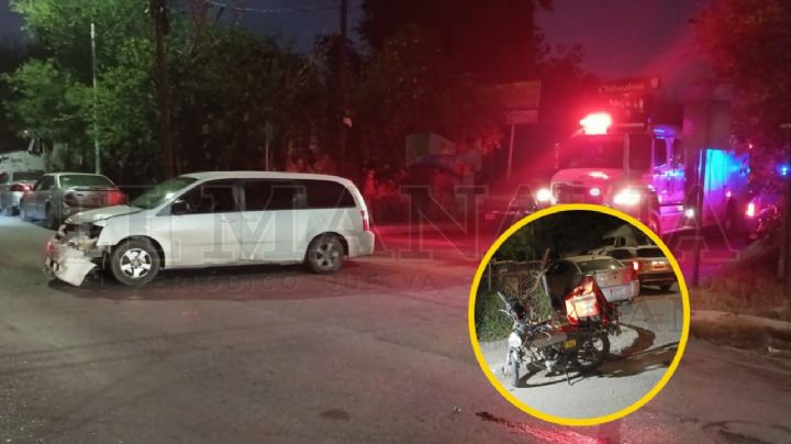 Motociclista sufre aparatoso accidente en la colonia Guerrero