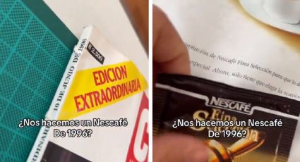 Una mujer encuentra en revista un sobrecito de Nescafé, ¡de 1996! I VIDEO