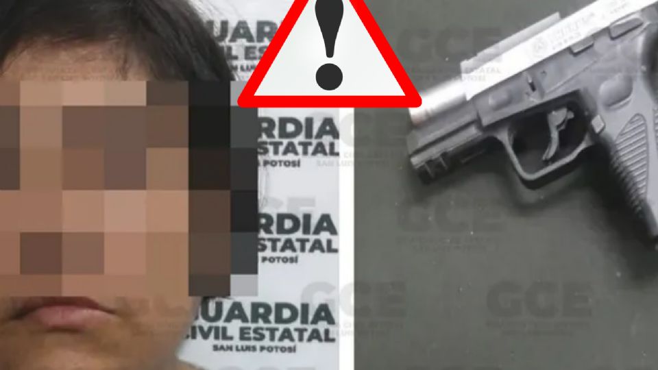 Los elementos de las fuerzas del orden le confiscaron un arma de fuego calibre 40 milímetros a la mujer